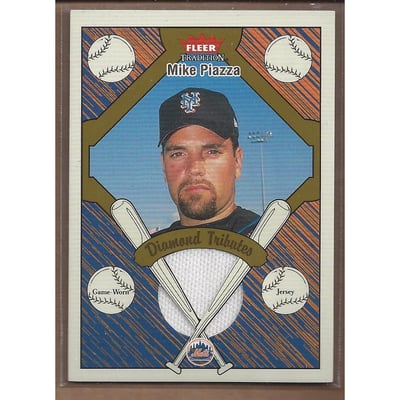 2004 Fleer Tradition Diamond Tributes Game Jersey #MP Mike Piazza