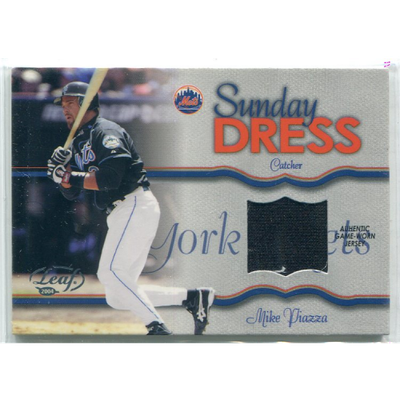 2004 Leaf Sunday Dress Jerseys #3 Mike Piazza