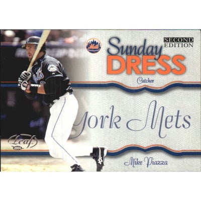 2004 Leaf Sunday Dress Jerseys Second Edition #3 Mike Piazza