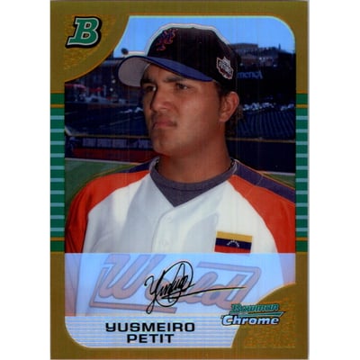2005 Bowman Chrome Draft Gold Refractors #BDP130 Yusmeiro Petit PROS