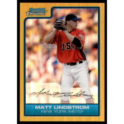 2006 Bowman Chrome Draft Future's Game Prospects Gold Refractors #41 Matt Lindstrom