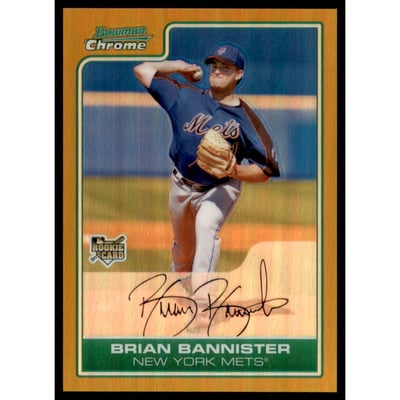 2006 Bowman Chrome Draft Gold Refractors #4 Brian Bannister