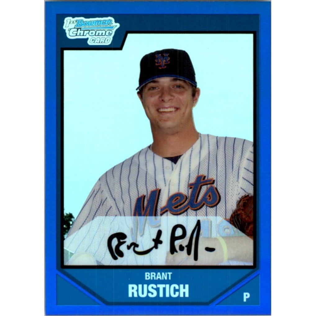 2007 Bowman Chrome Draft Draft Picks Blue Refractors #BDPP27 Brant Rustich
