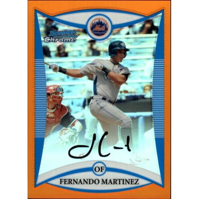 2008 Bowman Chrome Draft Prospects Orange Refractors #BDPP101 Fernando Martinez FG