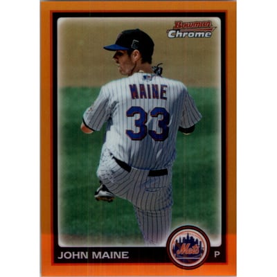 2010 Bowman Chrome Orange Refractors #64 John Maine