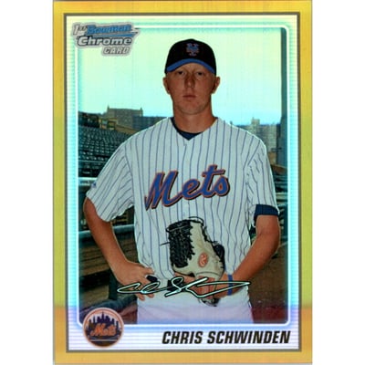 2010 Bowman Chrome Prospects Gold Refractors #BCP166 Chris Schwinden