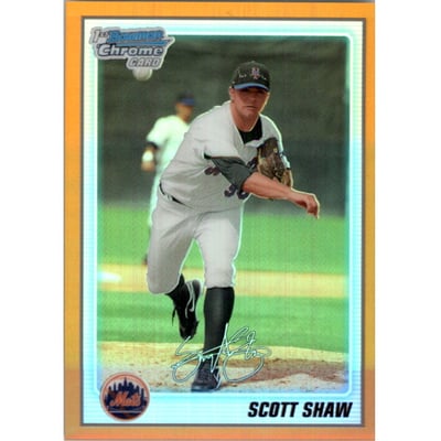 2010 Bowman Chrome Prospects Orange Refractors #BCP34 Scott Shaw