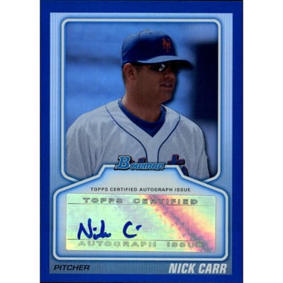 2010 Bowman Draft Prospect Autographs Blue #NC Nick Carr