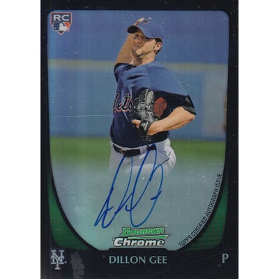 2011 Bowman Chrome Rookie Autographs Refractors #212 Dillon Gee