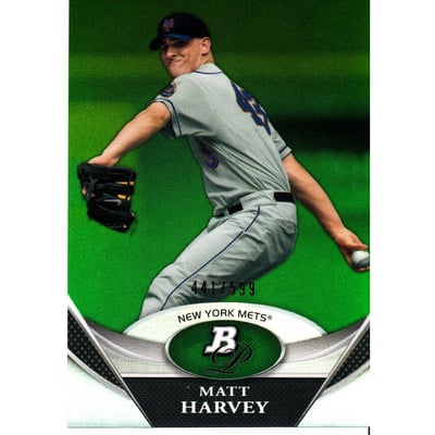 2011 Bowman Platinum Prospects Green Refractors #BPP66 Matt Harvey