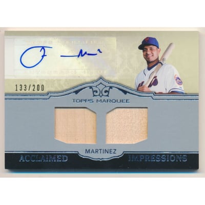 2011 Topps Marquee Acclaimed Impressions Dual Relic Autographs #AID57 Fernando Martinez/200