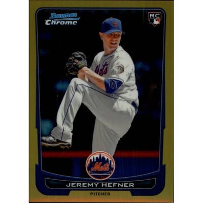 2012 Bowman Chrome Gold Refractors #187 Jeremy Hefner
