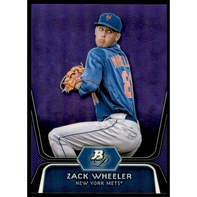 2012 Bowman Platinum Prospects Purple Refractors #BPP48 Zack Wheeler