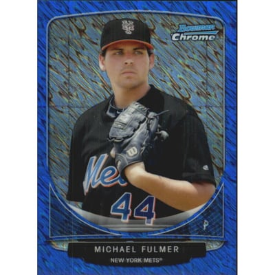 2013 Bowman Chrome Cream of the Crop Mini Blue Wave Refractors #NYM4 Michael Fulmer