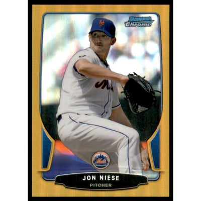 2013 Bowman Chrome Gold Refractors #165 Jon Niese