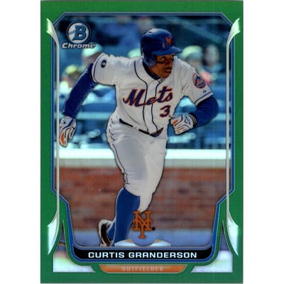 2014 Bowman Chrome Green Refractors #100 Curtis Granderson