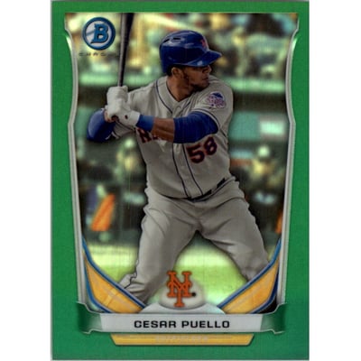 2014 Bowman Chrome Prospects Green Refractors #BCP34 Cesar Puello