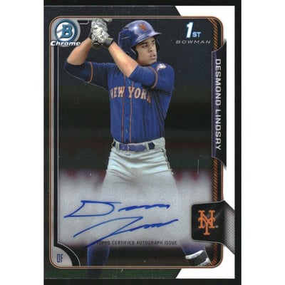 2015 Bowman Chrome Draft Draft Pick Autographs #BCADL Desmond Lindsay