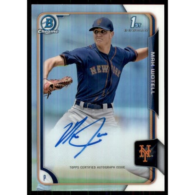 2015 Bowman Chrome Draft Draft Pick Autographs Refractors #BCAMWO Max Wotell