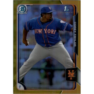 2015 Bowman Chrome Draft Gold Refractors #131 Corey Taylor