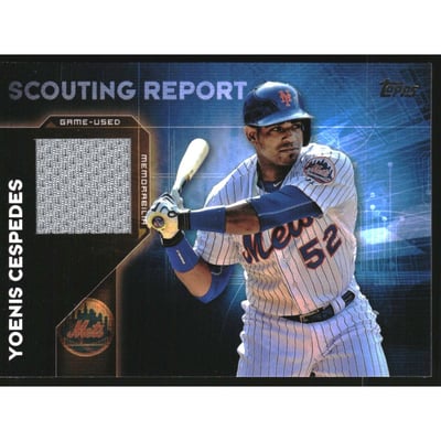 2016 Topps Scouting Report Relics #SRRYC Yoenis Cespedes