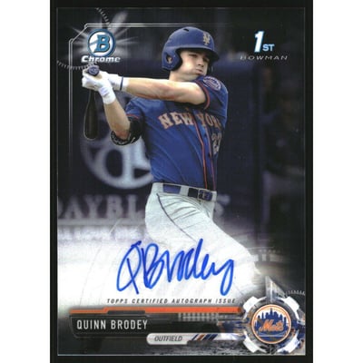 2017 Bowman Chrome Draft Autographs #CDAQB Quinn Brodey