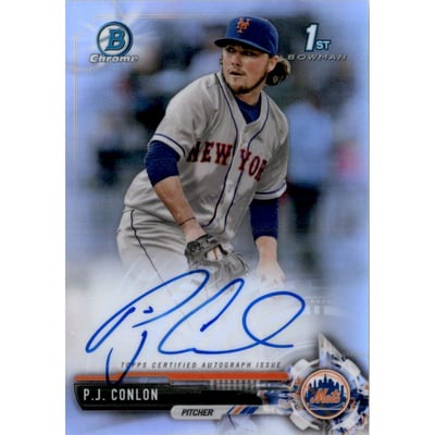 2017 Bowman Chrome Prospect Autographs Refractors #CPAPC P.J. Conlon