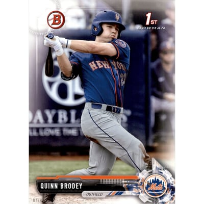 2017 Bowman Draft 5x7 #BD24 Quinn Brodey