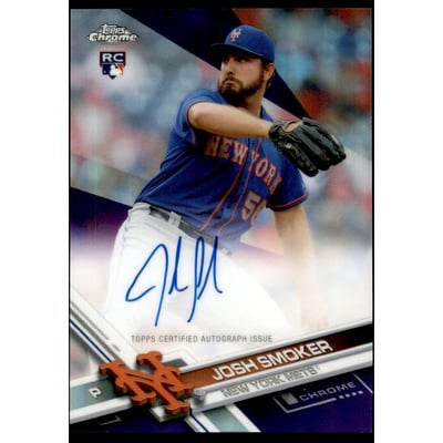 2017 Topps Chrome Rookie Autographs Purple Refractors #RAJS Josh Smoker