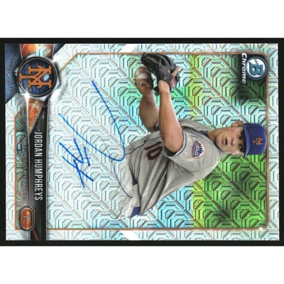 2018 Bowman Chrome Mega Box Autograph Refractors #BMAJHU Jordan Humphreys