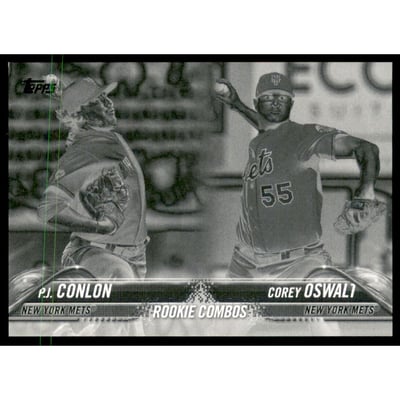 2018 Topps Update Black and White Negative #US13 P.J. Conlon/Corey Oswalt