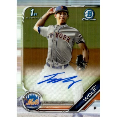 2019 Bowman Chrome Draft Autographs #CDAJW Josh Wolf