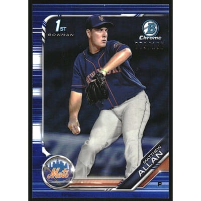 2019 Bowman Chrome Draft Blue Refractors #BDC48 Matthew Allan