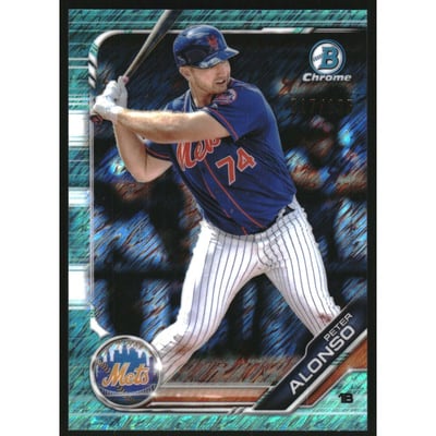 2019 Bowman Chrome Prospects Aqua Shimmer Refractors #BCP127 Peter Alonso