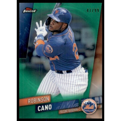 2019 Finest Green Refractors #34 Robinson Cano