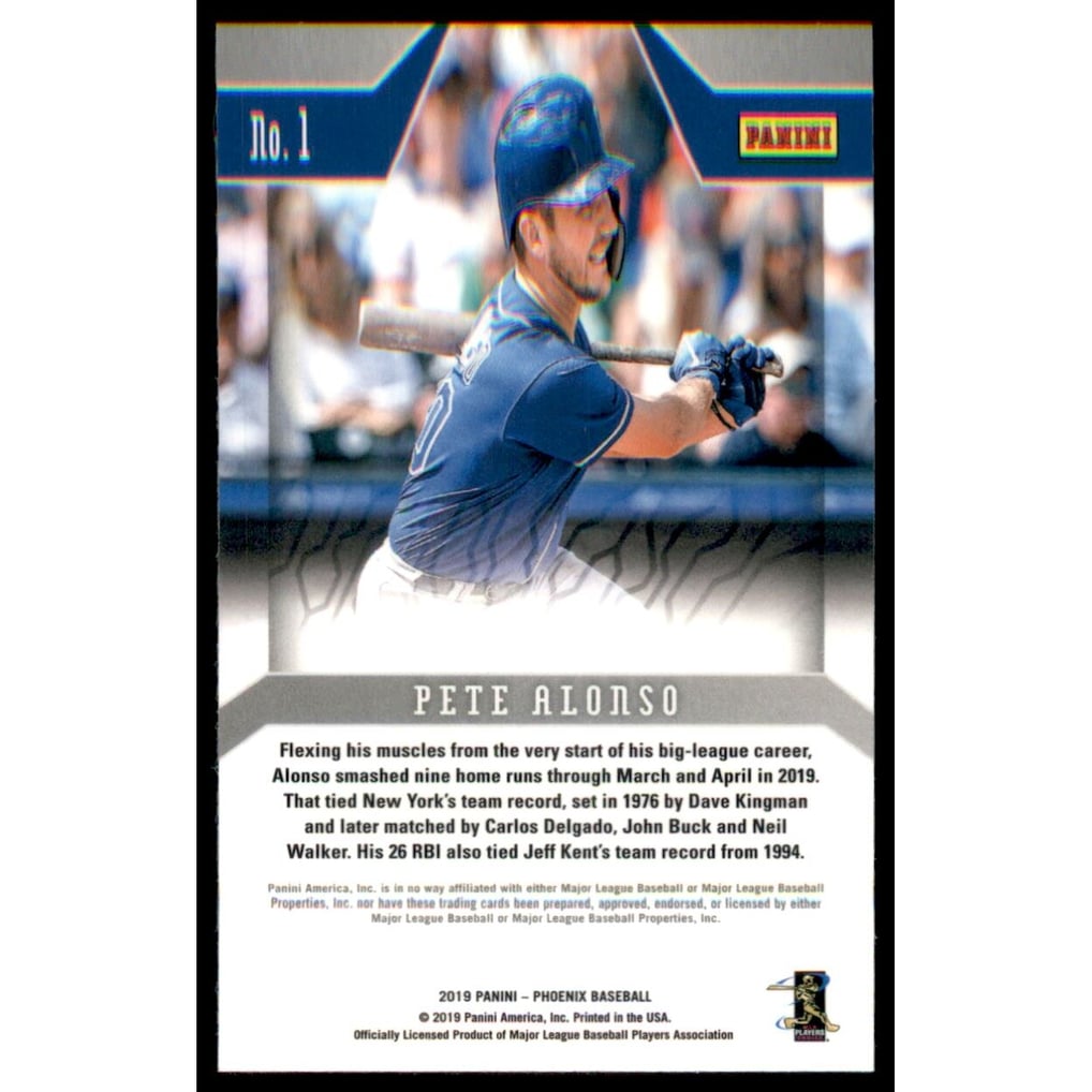 2019 Panini Phoenix #1 Pete Alonso RC