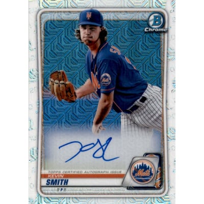 2020 Bowman Chrome Mega Box Prospect Autograph Refractors #BCMAKS Kevin Smith