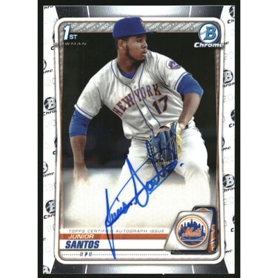 2020 Bowman Chrome Prospect Autographs #CPAJS Junior Santos