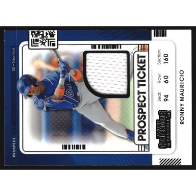 2021 Panini Contenders Prospect Ticket Jerseys #14 Ronny Mauricio