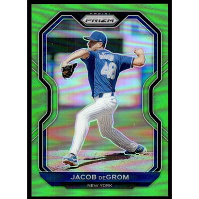 2021 Panini Prizm Prizms Lime Green #111 Jacob deGrom