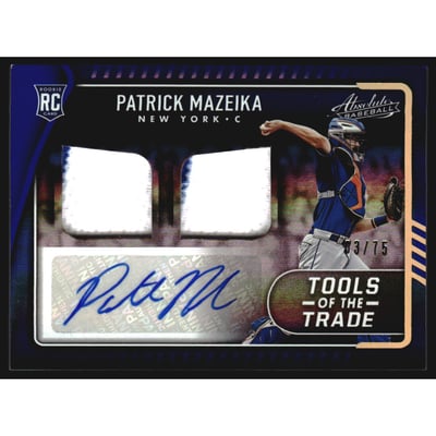 2022 Absolute Tools of the Trade 2 Swatch Signatures Spectrum Blue #19 Patrick Mazeika/75