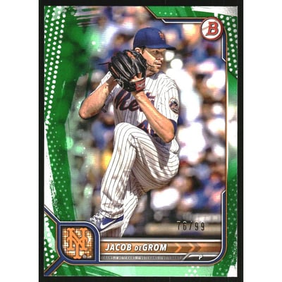 2022 Bowman Green Pattern #7 Jacob deGrom
