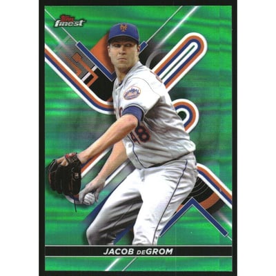 2022 Finest Green Refractors #70 Jacob deGrom