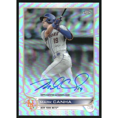 2022 Topps Chrome Veteran Autographs Refractors #CVAMC Mark Canha
