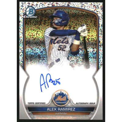 2023 Bowman Chrome Prospect Autographs Speckle Refractors #CPAAR Alex Ramirez