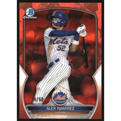 2023 Bowman Chrome Sapphire Prospects Orange Refractors #BCP50 Alex Ramirez
