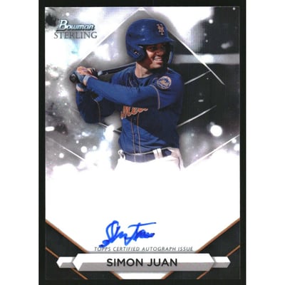2023 Bowman Sterling Prospect Autographs #PASJN Simon Juan