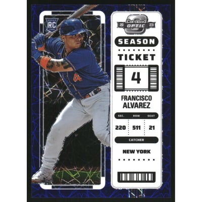 2023 Panini Chronicles Contenders Optic Blue Velocity #13 Francisco Alvarez