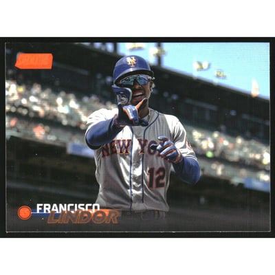 2023 Stadium Club Orange Foil #85 Francisco Lindor