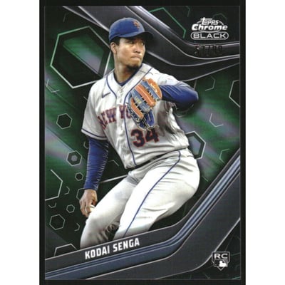 2023 Topps Chrome Black Green Refractors #98 Kodai Senga